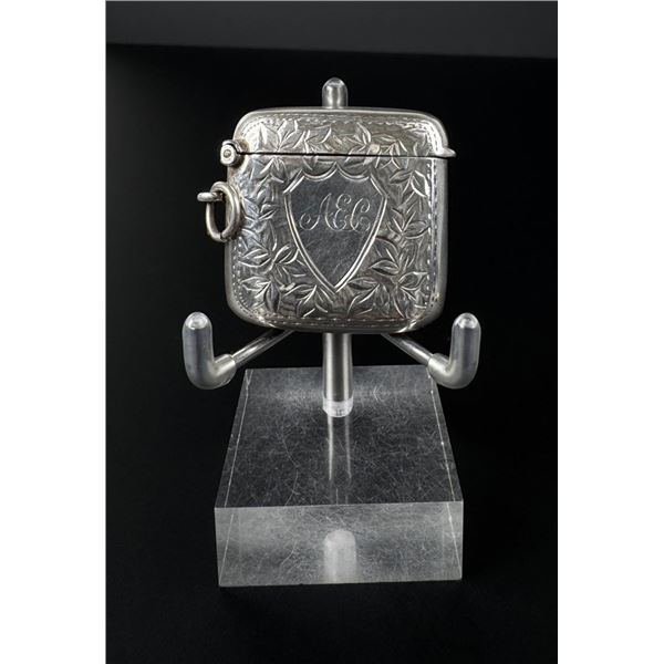 1908 Sterling Silver English Match Case Vesta Safe