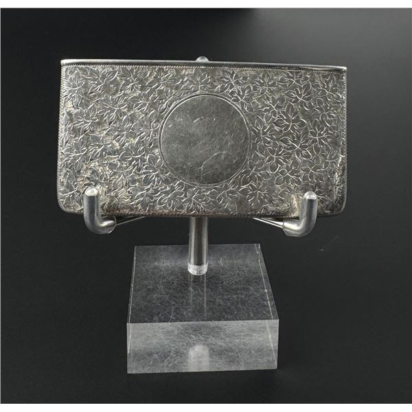 Victorian Floral Sterling Calling Card Case