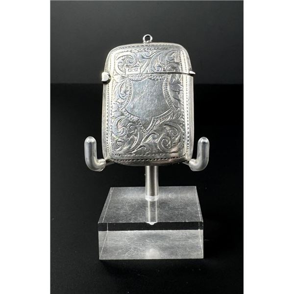 Victorian Sterling Match Safe Vesta Case