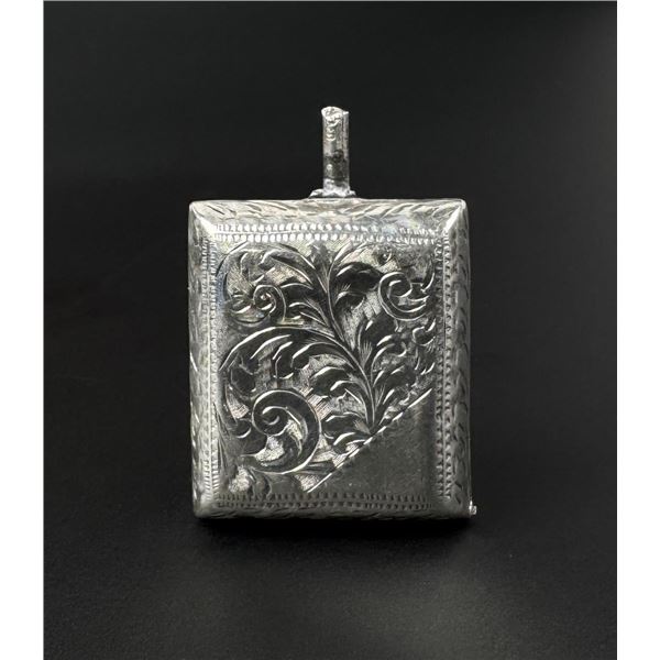 Victorian Sterling Floral Match Safe Vesta Case