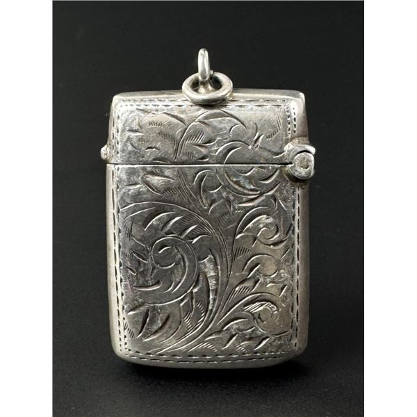 Edwardian Sterling Match Safe Vesta Case