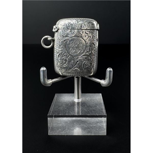 Edwardian Sterling Match Safe Vesta Case