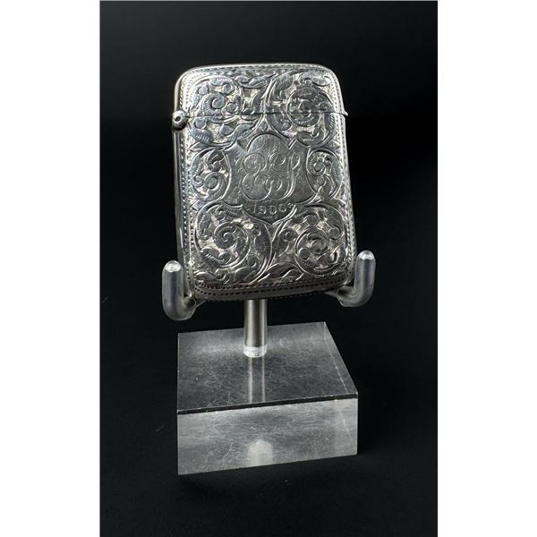 Victorian Sterling Monogrammed Match Safe Vesta