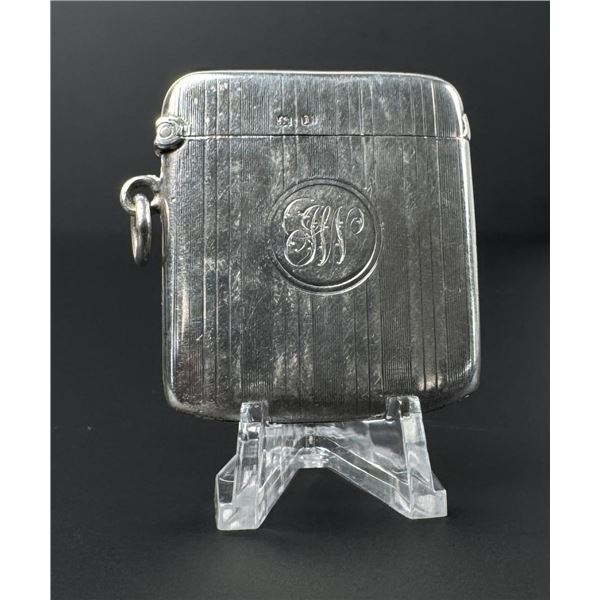 Edwardian Sterling Match Safe Vesta Case