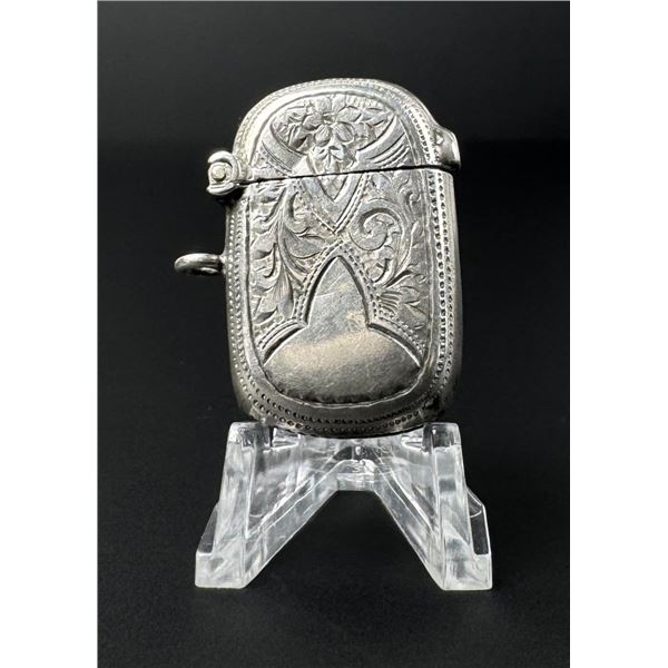 Victorian Sterling Match Safe Vesta Case