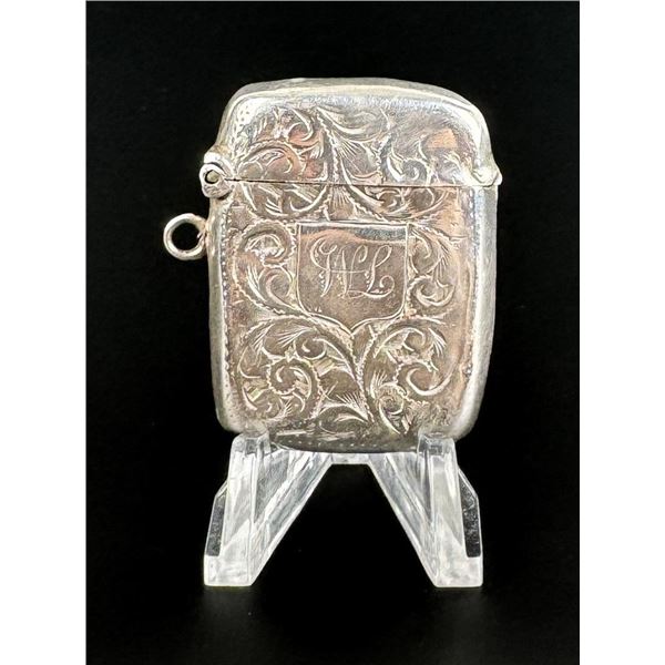 Victorian Sterling Match Safe Vesta Case