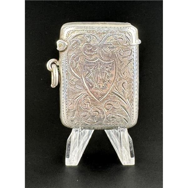 Edwardian Sterling Match Safe Vesta Case