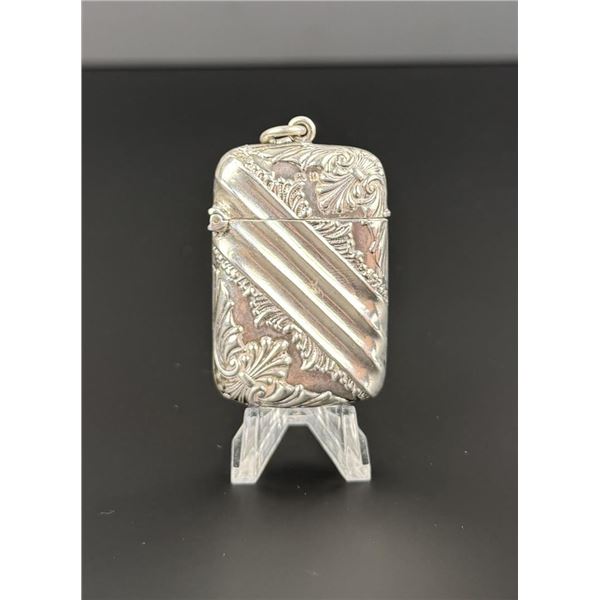 Victorian Sterling Match Safe Vesta Case