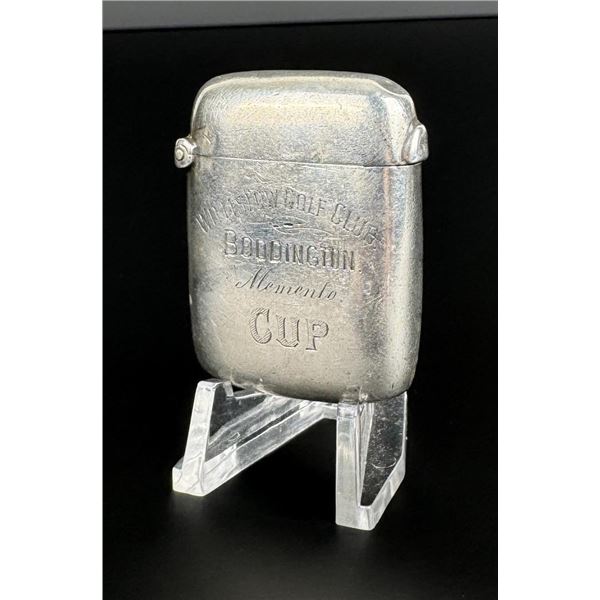 Victorian Golf Club Sterling Match Safe Vesta Case