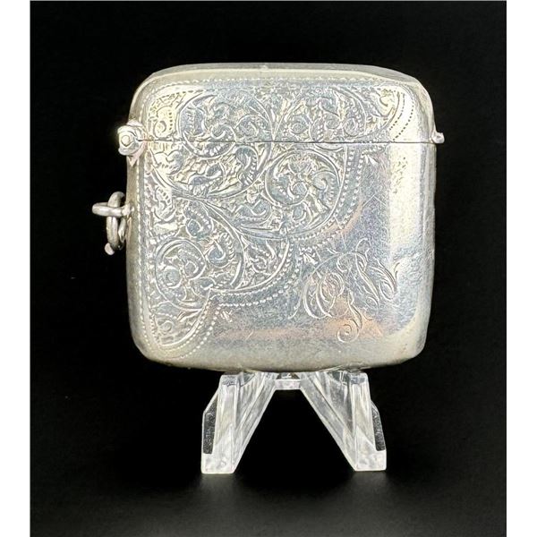 1919 Haseler Sterling Match Safe Vesta Case