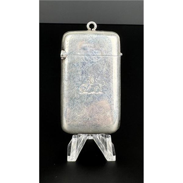 Edwardian Sterling Match Safe Vesta Case