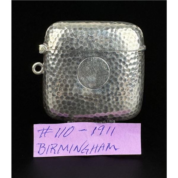 1911 Sterling Silver Match Safe Vesta Case