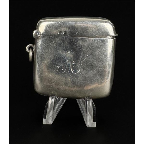 1916 Sterling Silver Match Safe Vesta Case
