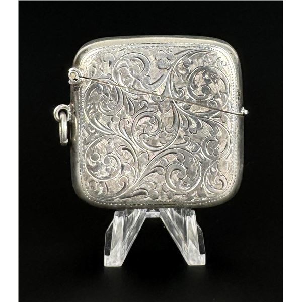 1913 Sterling Match Safe Vesta Case