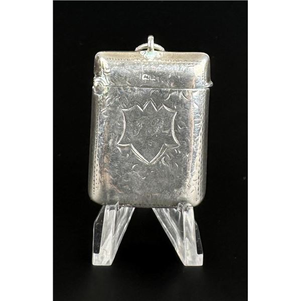 Edwardian Sterling Match Safe Vesta Case