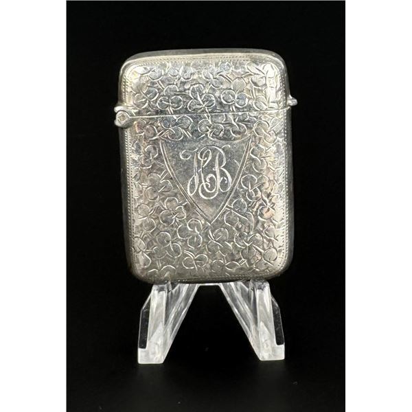 Victorian Sterling Match Safe Vesta Case