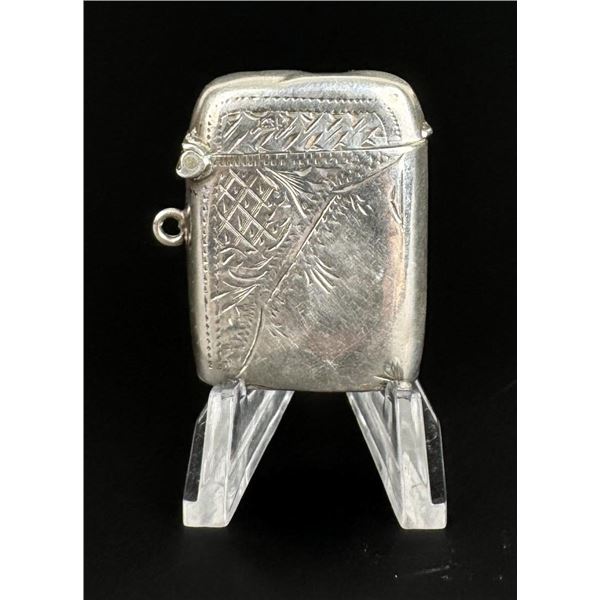 1912 Sterling Match Safe Vesta Case