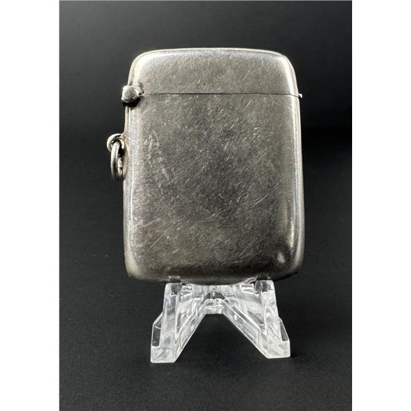 Edwardian Sterling Match Safe Vesta Case
