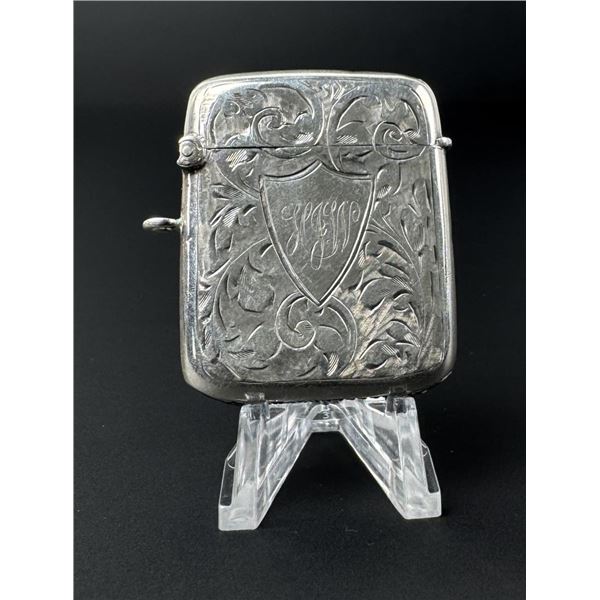 1912 Sterling Match Safe Vesta Case