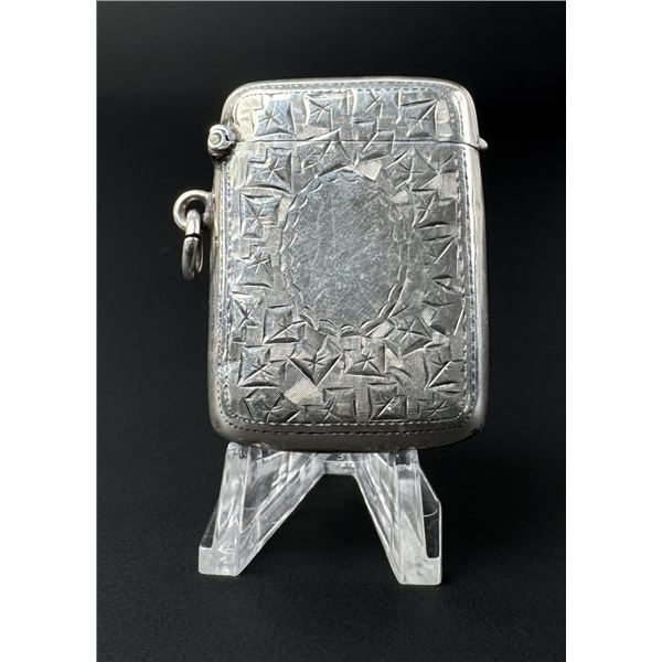 Edwardian Sterling Match Safe Vesta Case