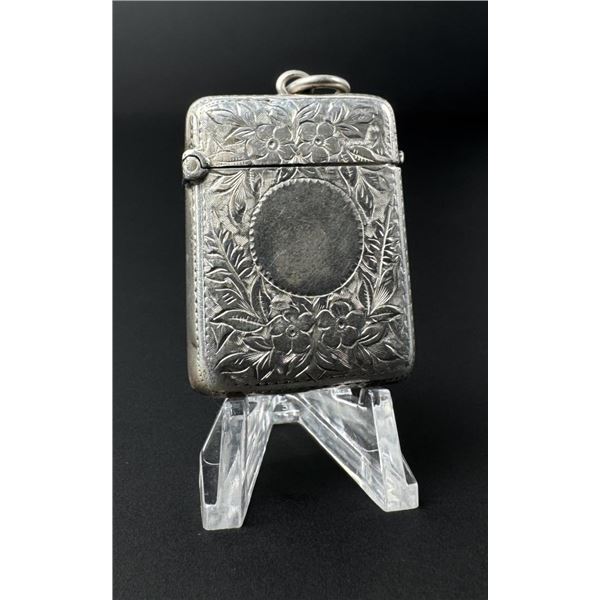 Victorian Sterling Match Safe Vesta Case