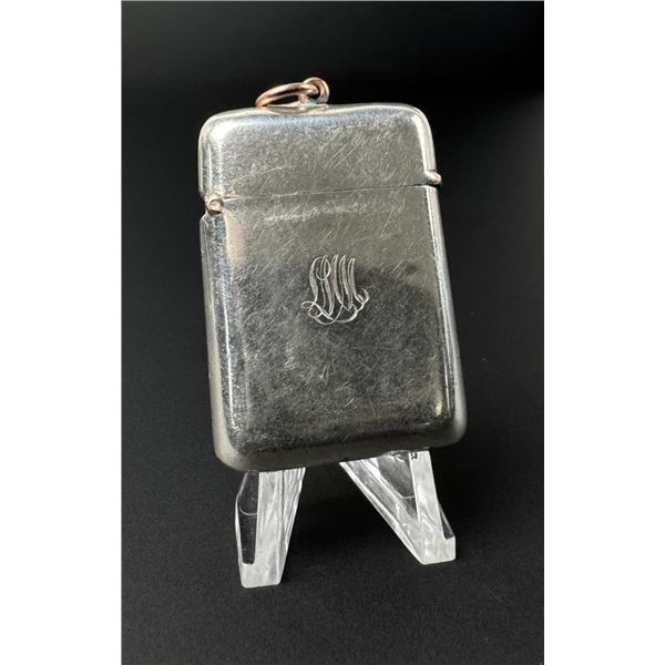 Edwardian Sterling Match Safe Vesta Case