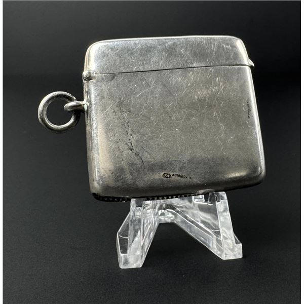 Edwardian Sterling Match Safe Vesta Case