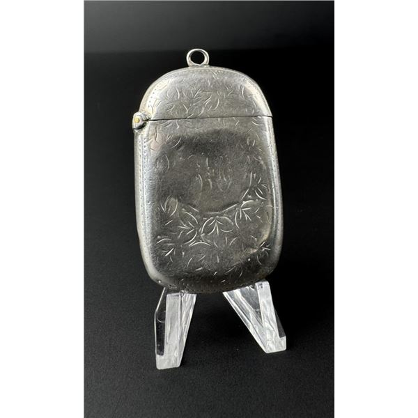 Victorian Sterling Match Safe Vesta Case