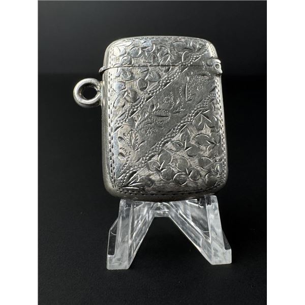 Victorian Sterling Match Safe Vesta Case