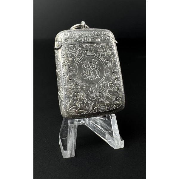 Victorian Sterling Match Safe Vesta Case
