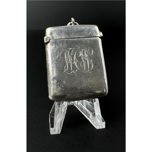 Edwardian Sterling Match Safe Vesta Case