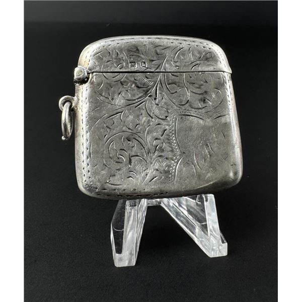 Edwardian Sterling Match Safe Vesta Case
