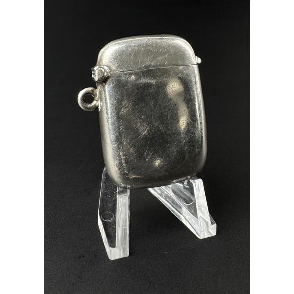 Edwardian Sterling Match Safe Vesta Case
