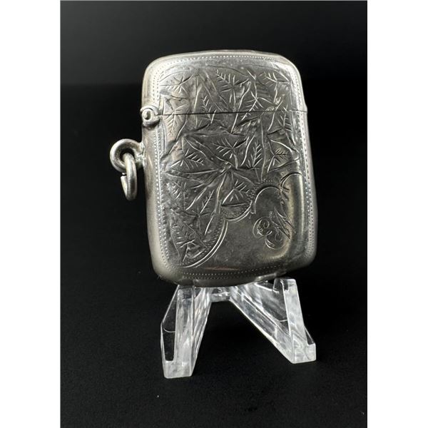 Victorian Sterling Match Safe Vesta Case
