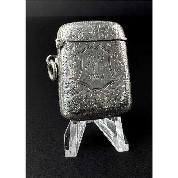 Victorian Sterling Match Safe Vesta Case