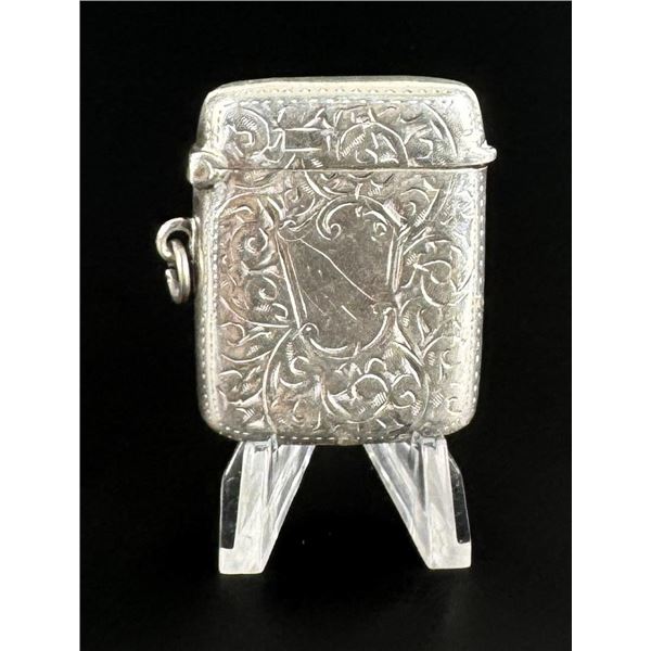 Victorian Sterling Match Safe Vesta Case