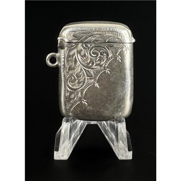 Edwardian Sterling Match Safe Vesta Case