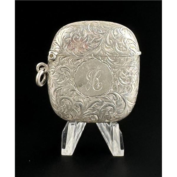 Edwardian Sterling Match Safe Vesta Case