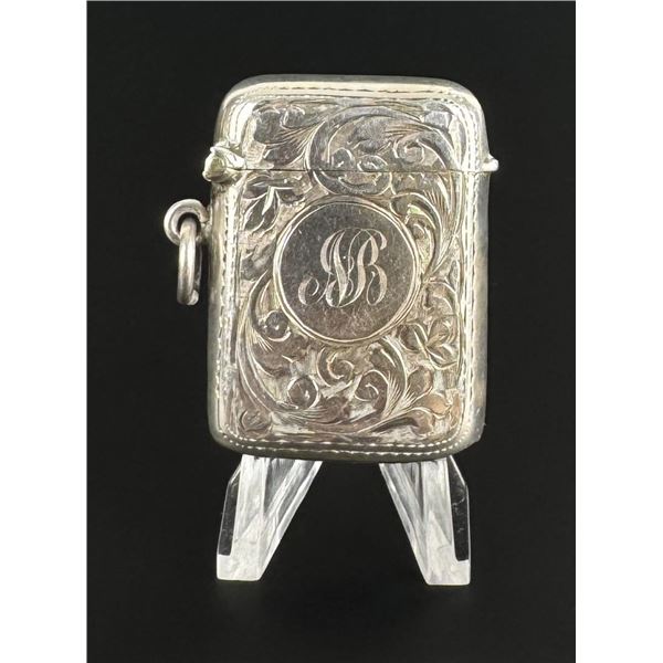 Victorian Sterling Match Safe Vesta Case