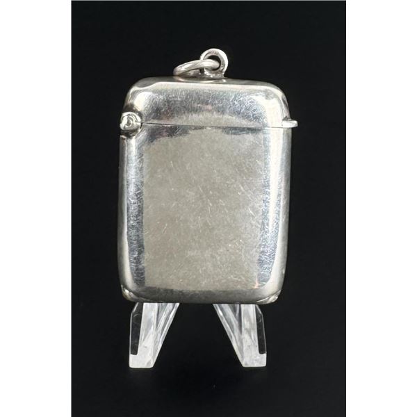 Edwardian Sterling Match Safe Vesta Case