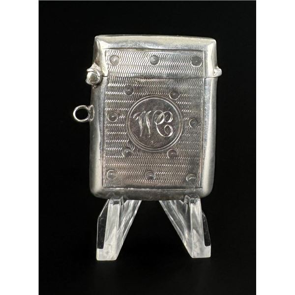 Edwardian Sterling Match Safe Vesta Case