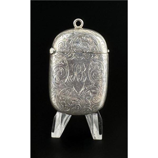 Victorian Sterling Match Safe Vesta Case