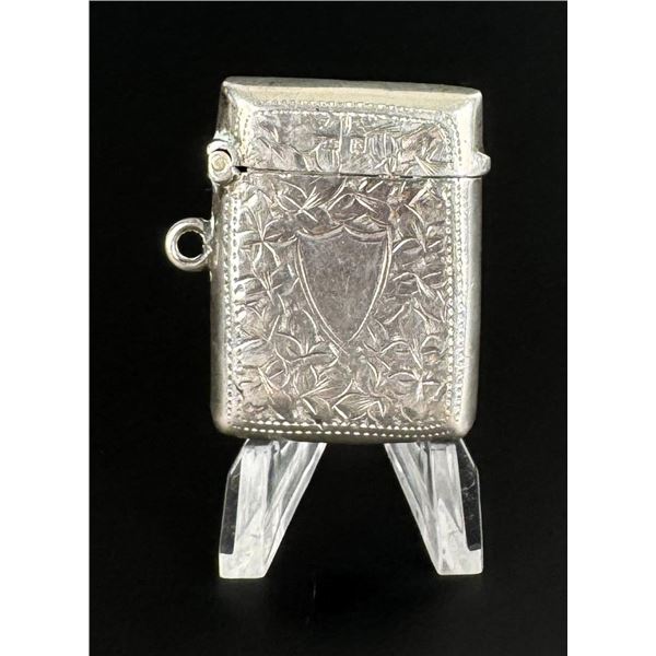 Edwardian Sterling Match Safe Vesta Case