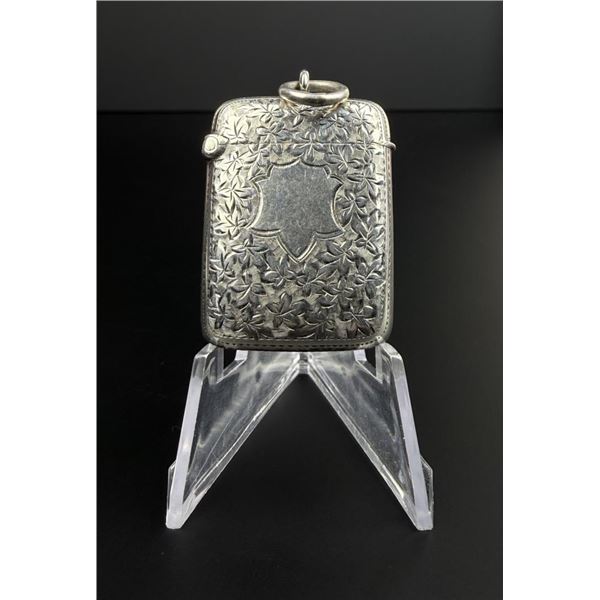 Victorian Sterling Match Safe Vesta Case