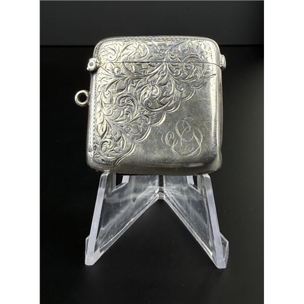 Edwardian Sterling Match Safe Vesta Case