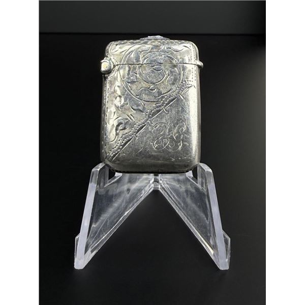 Victorian Sterling Match Safe Vesta Case