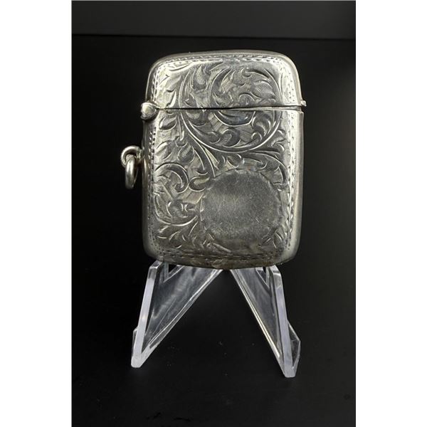 1938 Sterling Silver Match Safe Vesta Case