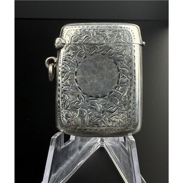 1917 Sterling Silver Match Safe Vesta Case