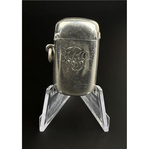 Victorian Sterling Match Safe Vesta Case