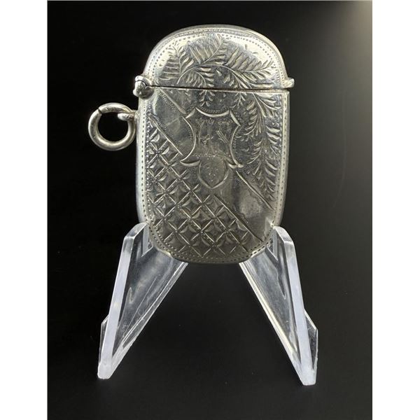Victorian Sterling Match Safe Vesta Case